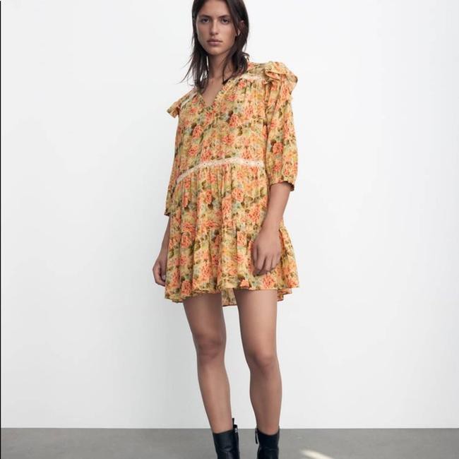 ZARA Floral Tiered Dress, Women's Fashion, Dresses & Sets, Dresses on Carousell
