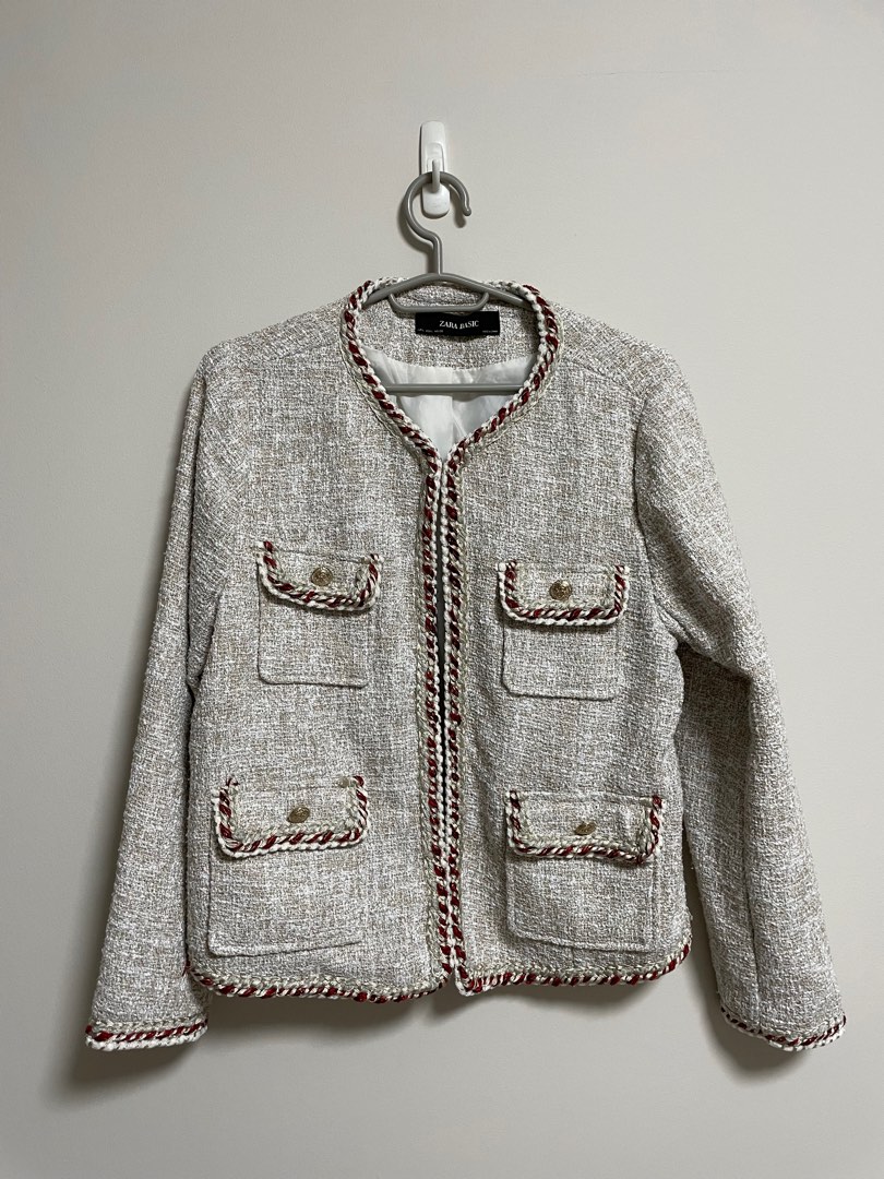 Zara tweed jacket, Women's Fashion, Coats, Jackets and Outerwear on