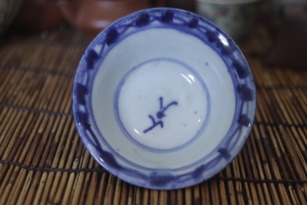 清末民窑青花茶碗，10cm直徑, 興趣及遊戲, 收藏品及紀念品, 古董收藏