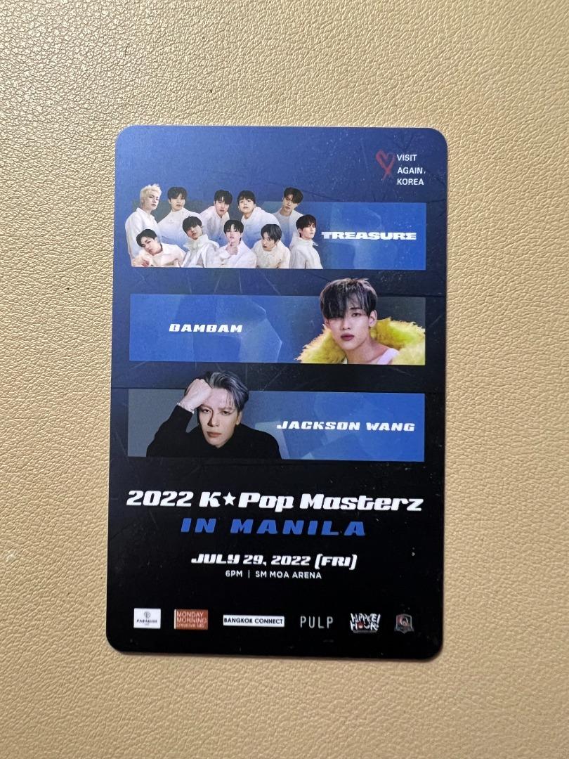 2022 KPop Masterz Concert Souvenir Card (Treasure, BamBam, Jackson Wang
