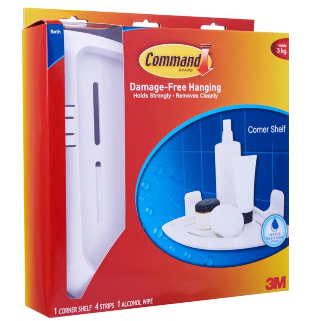 3M COMMAND CORNER SHELF (for bathroom, living room, office etc