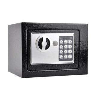 黑色小型夾萬 迷你小號密碼款保險箱Security Keypad Lock Electronic Digital Steel Small Safe Box - Black