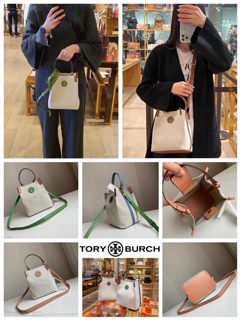 TORY BURCH☆BLAKE CANVAS BUCKET BAG 