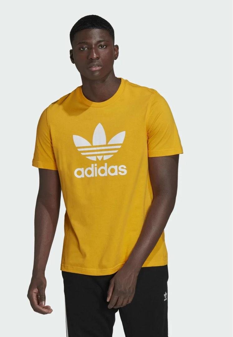 Adidas Trefoil Tee in Mustard Men s Fashion Tops Sets Tshirts