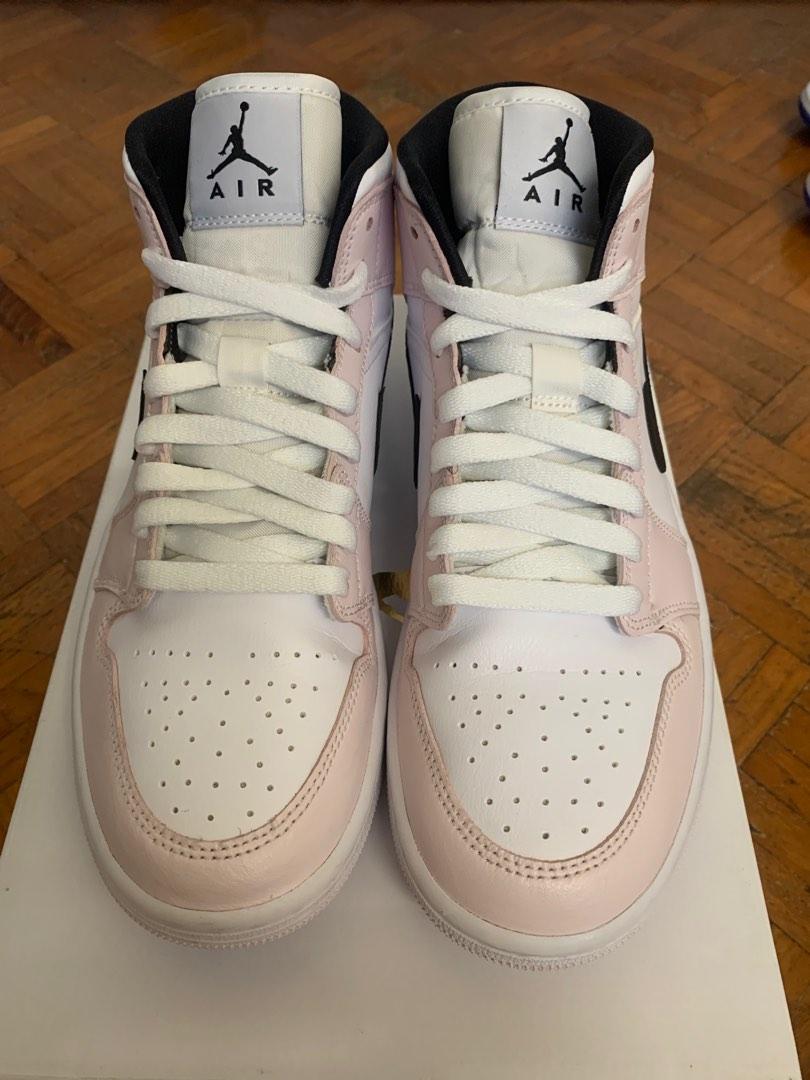 AIR JORDAN 1 MID BARELY ROSE Women s Fashion Footwear Sneakers