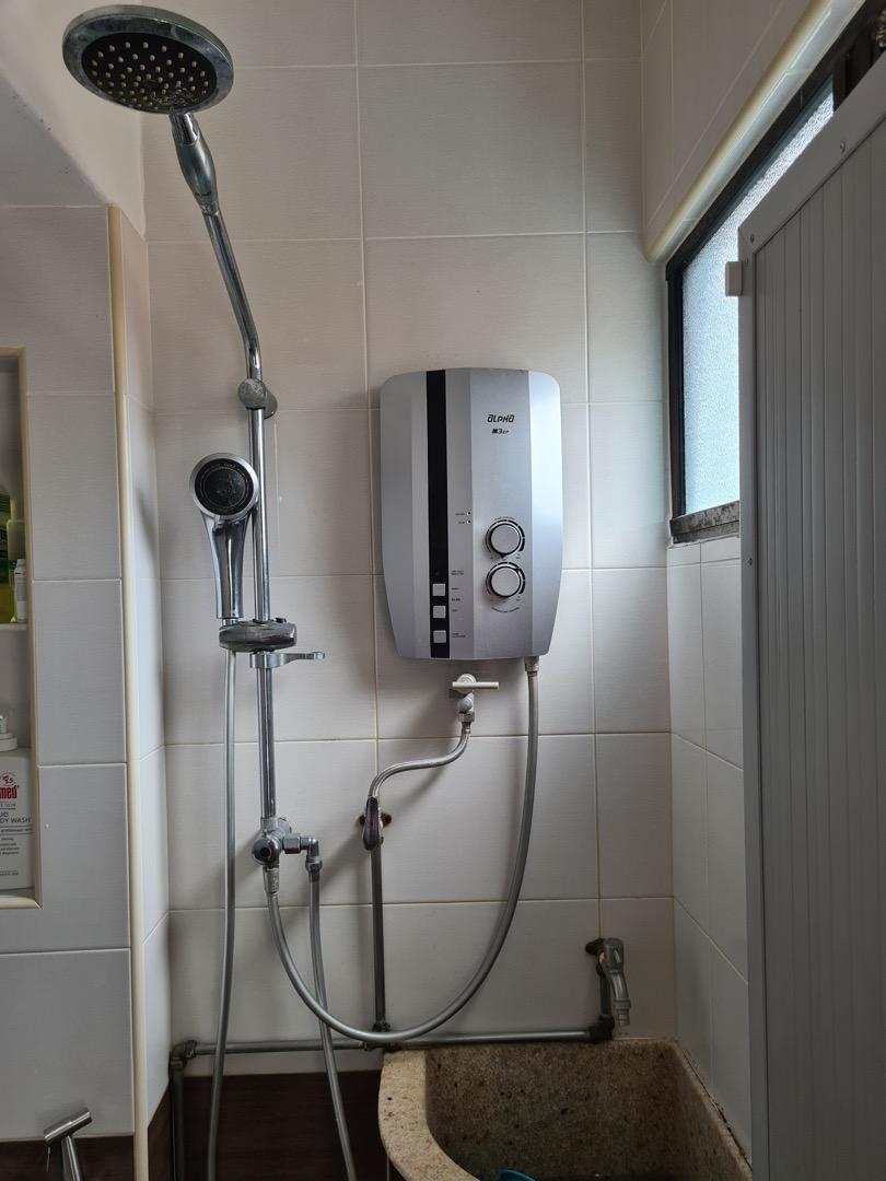 Alpha Rain Shower and Water Heater with pump (faulty), TV u0026 Home  Appliances, Water Heater u0026 Instant Showers on Carousell