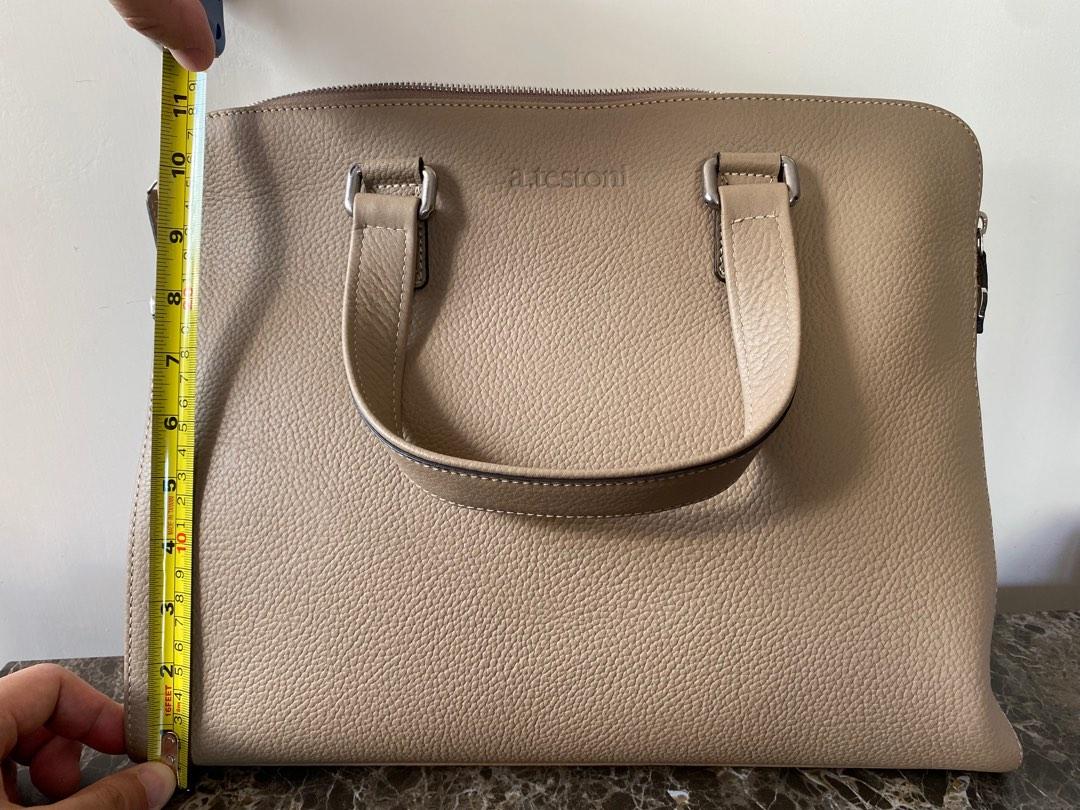 A.testoni leather bag- Italy made, 名牌, 手袋及銀包- Carousell