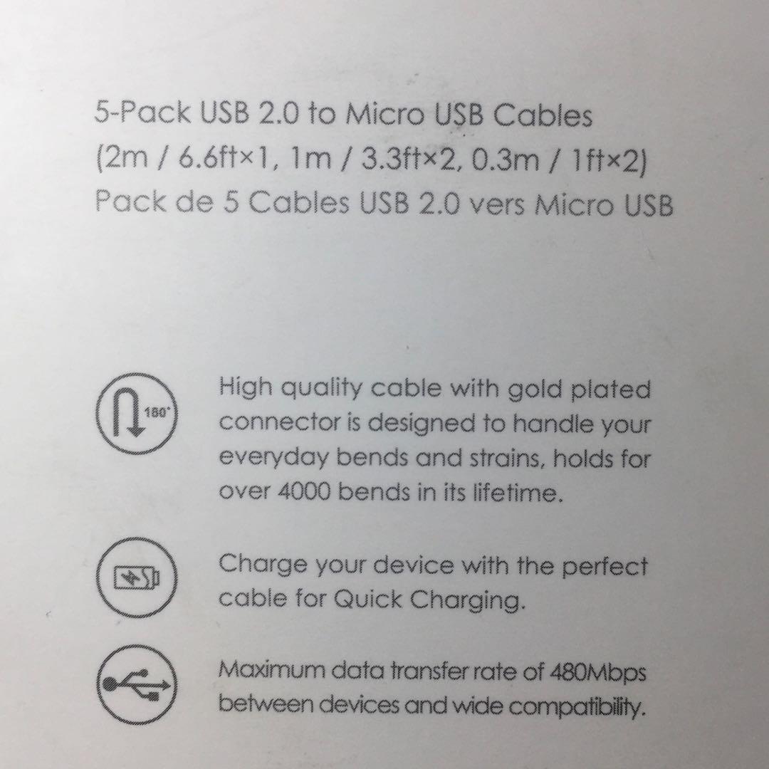 Aukey black fast / quick charging micro usb cable AU-CB D5 (available: 2 pcs. 0.3m / 1ft) (Category: Chargers & Cables) located in Las Pinas. Submitted by makamart (Listing ID 1187013151, Image 3). Description: - Php 130 each - available: • 2 pcs. 0.3m / 1ft micro usb cable.