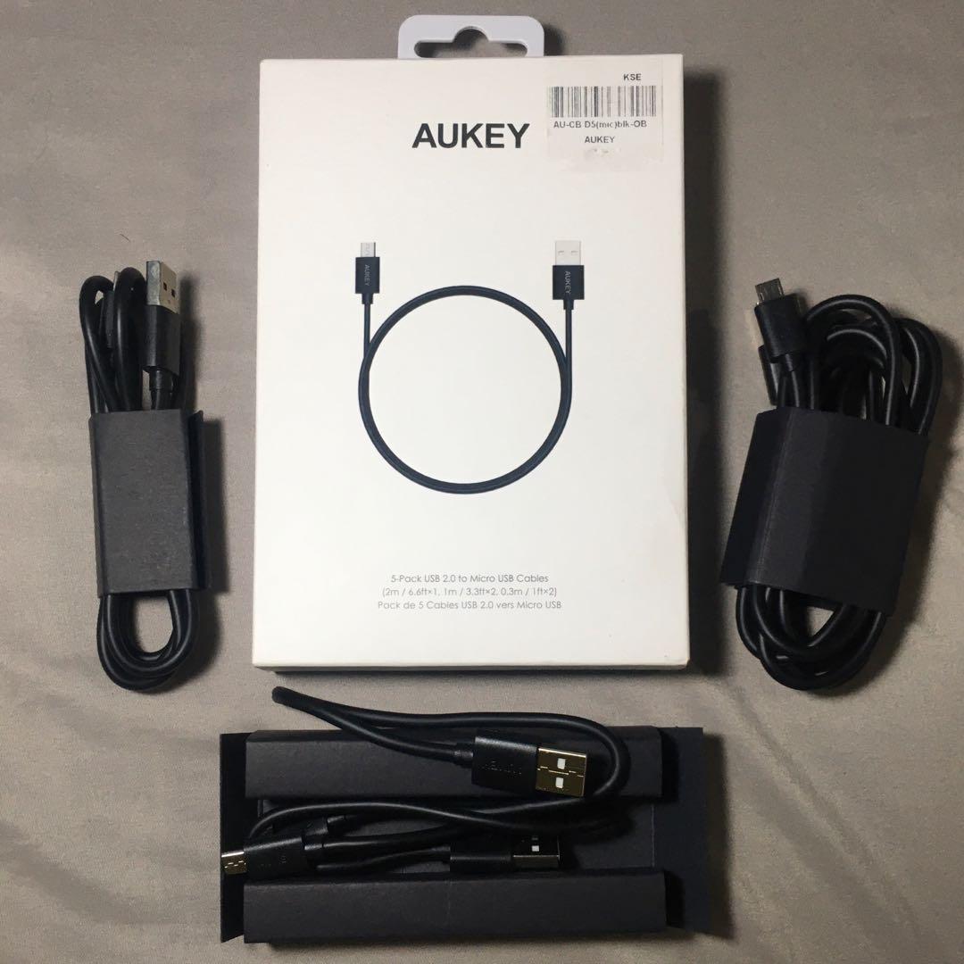 Aukey black fast / quick charging micro usb cable AU-CB D5 (available: 2 pcs. 0.3m / 1ft) (Category: Chargers & Cables) located in Las Pinas. Submitted by makamart (Listing ID 1187013151, Image 1). Description: - Php 130 each - available: • 2 pcs. 0.3m / 1ft micro usb cable.