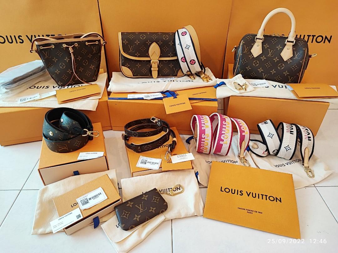 Authentic Louis Vuitton Adjustable Shoulder Strap 16mm monogram, Luxury,  Bags & Wallets on Carousell