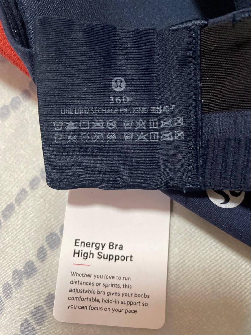 Authentic Lululemon Energy Bra High Support, Women's Fashion, Activewear on  Carousell