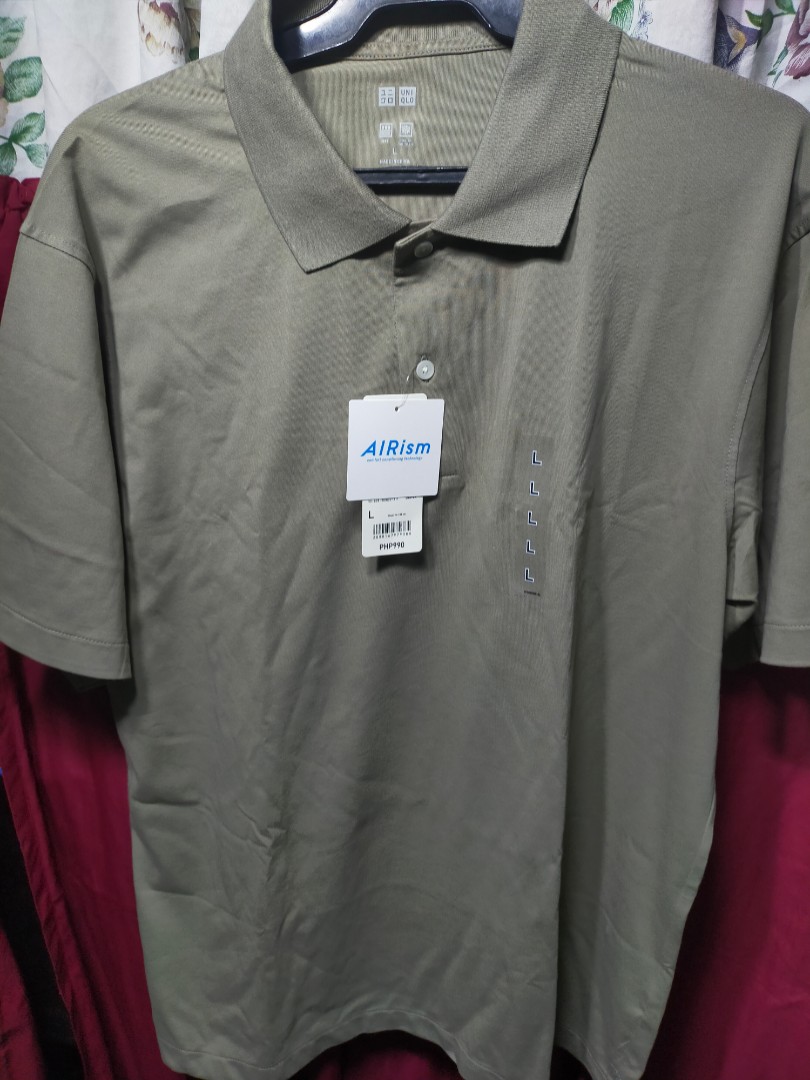 BRAND NEW] UNIQLO Airism Regular Collar Polo Shirt Large - Beige, Men's  Fashion, Tops & Sets, Tshirts & Polo Shirts on Carousell