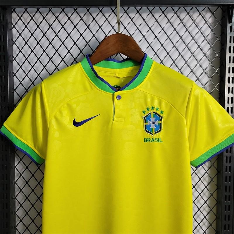 Brazil World Cup 2022 Home Kids Kit - ChampStop US