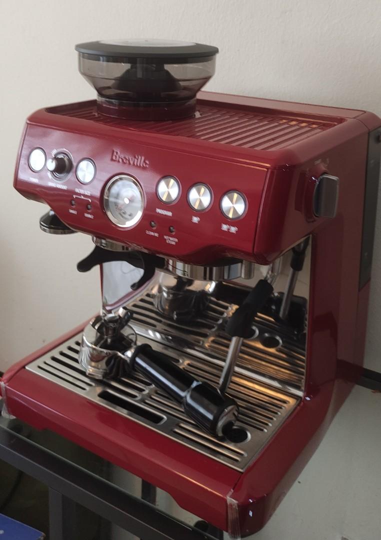Breville red coffee machine BES 870, TV & Home Appliances, Kitchen