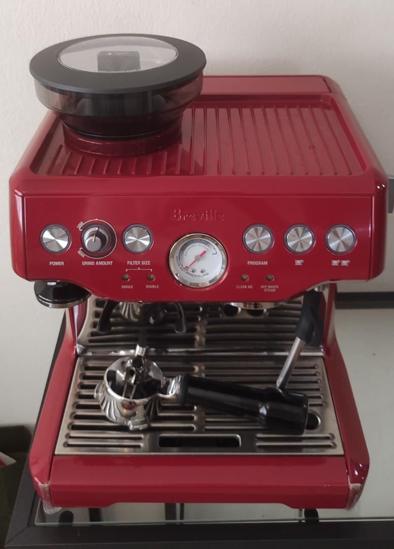 Breville red coffee machine BES 870, TV & Home Appliances, Kitchen
