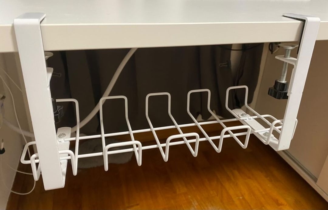 UltiMesh 3 Vertical Compartment Under-Desk Hanging Organizer