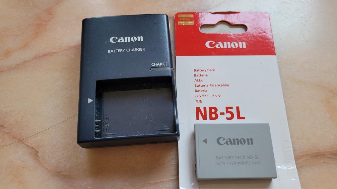 Canon Battery NB-5L & Charger CB-2LXE, 攝影器材, 攝影配件, 電池及