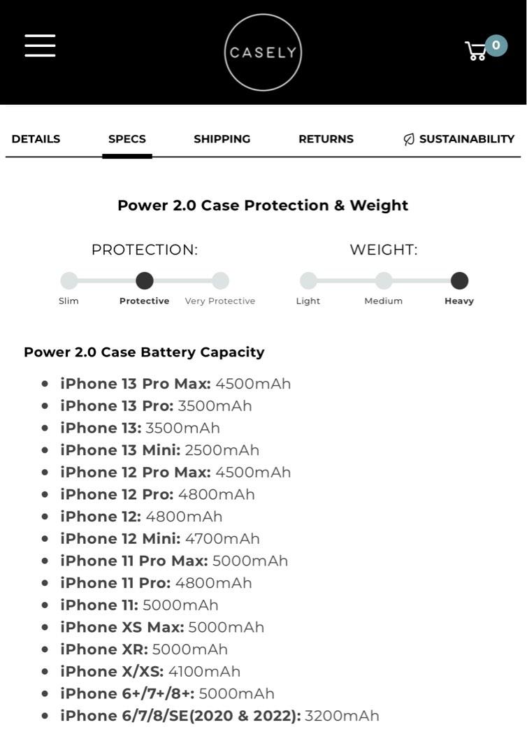 Casely Power 2.0 Battery Case iPhone 13 Pro, Mobile Phones & Gadgets