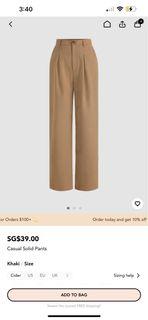 Straight Leg Pleated Pants