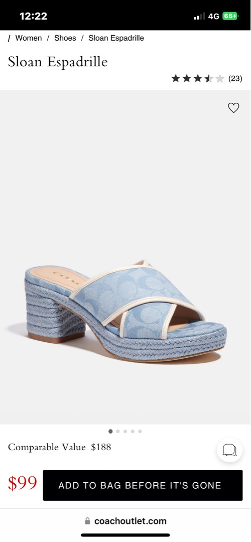 Coach espadrilles online slides