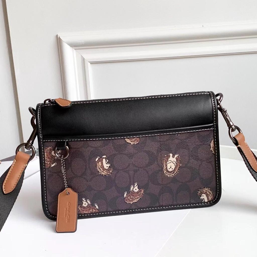 NWT Coach Heritage Convertible Crossbody In Signature With Creature Print  CC131