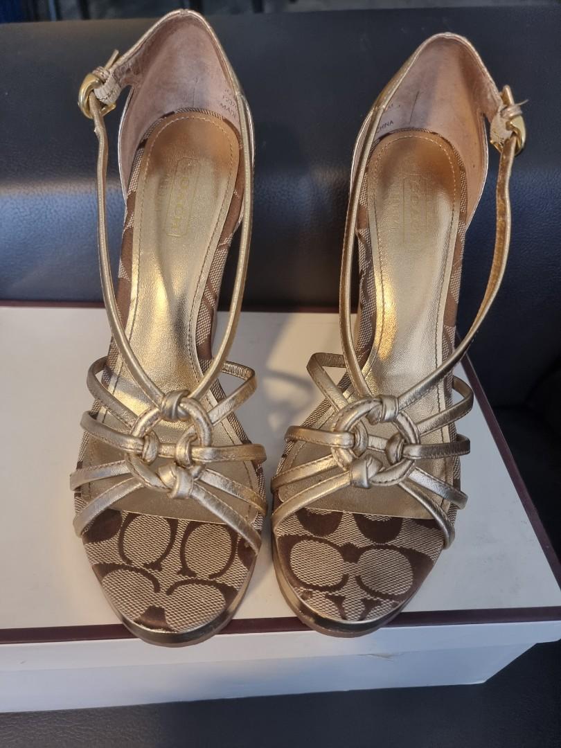 Coach cork deals wedge sandals