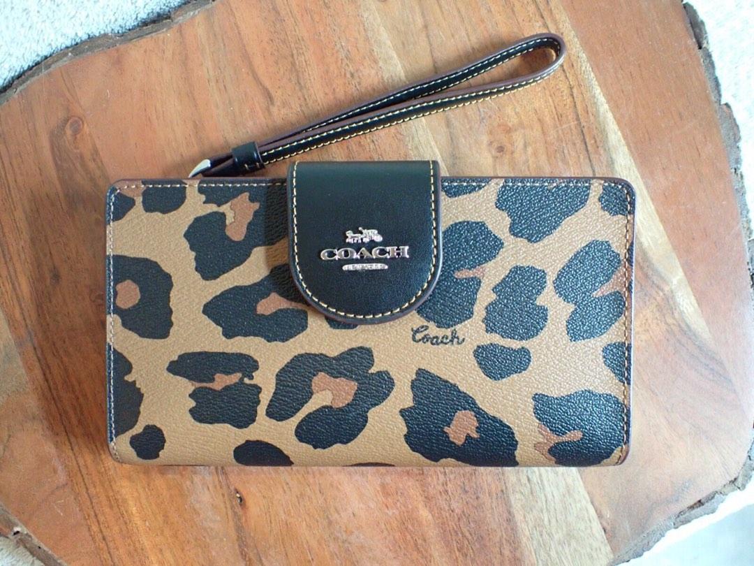 Leopard coach wallet sales