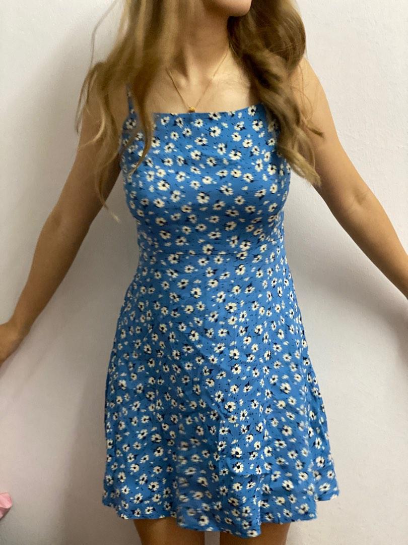 white christmas dresses Kendall Cotton Midi Dress in Bohemia Spot Deep Navy main image 0