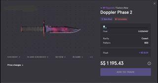 Csgo M9 bayonet doppler p2 fn