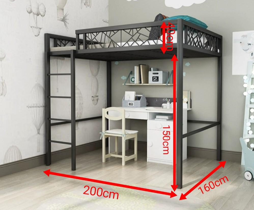 Customize queen size loft bed, Furniture & Home Living, Furniture, Bed