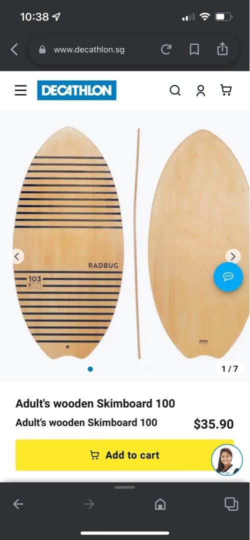 Surfboard Vw Met Een Skimboard Skaten Over Het Water [2026 Skimboard Riptide 100 Cm X