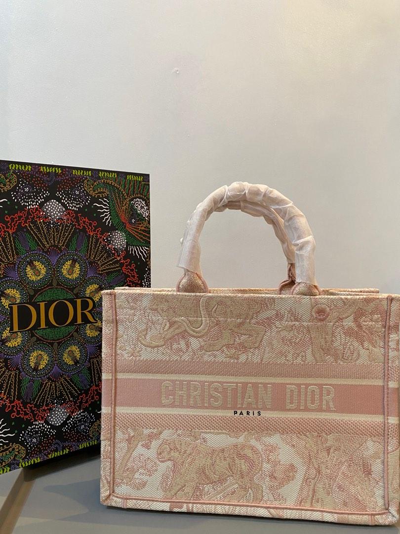 DIOR Handbag Small Pink Tiger Dior Book Tote is designed for carrying  everyday items 265X24X17cm