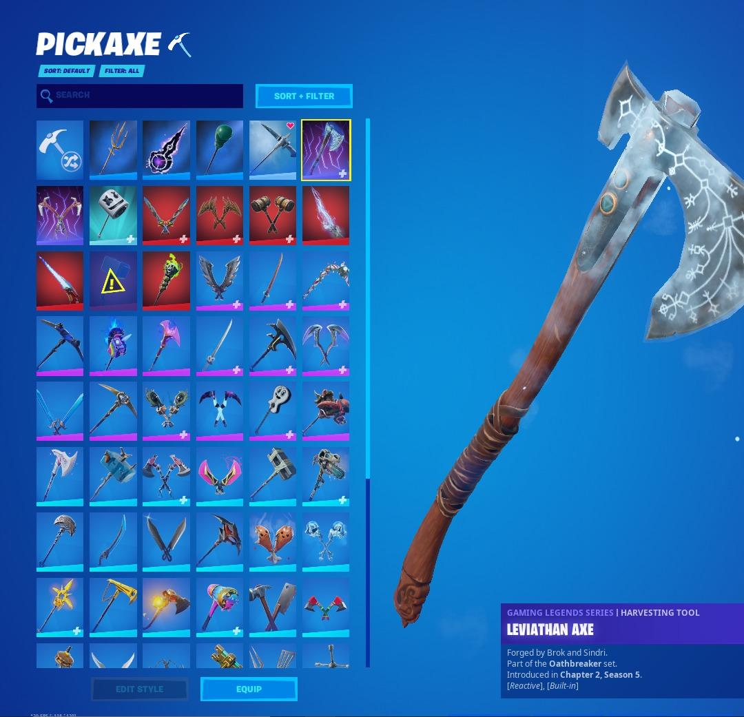 Fortnite Account Rare 82 Skins Leviathan Axe Blaze Marvel Skins Galaxy Scout Joltara