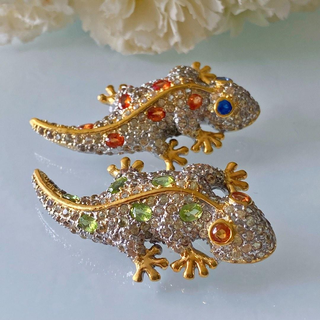 FUN FUN Genuine sapphires lizard brooch Women s Fashion Jewelry Organisers Brooches on Carousell