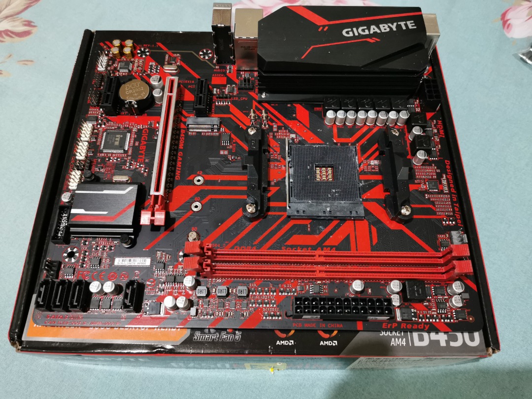 Gigabyte B450M Gaming Motherboard, Computers & Tech, Parts
