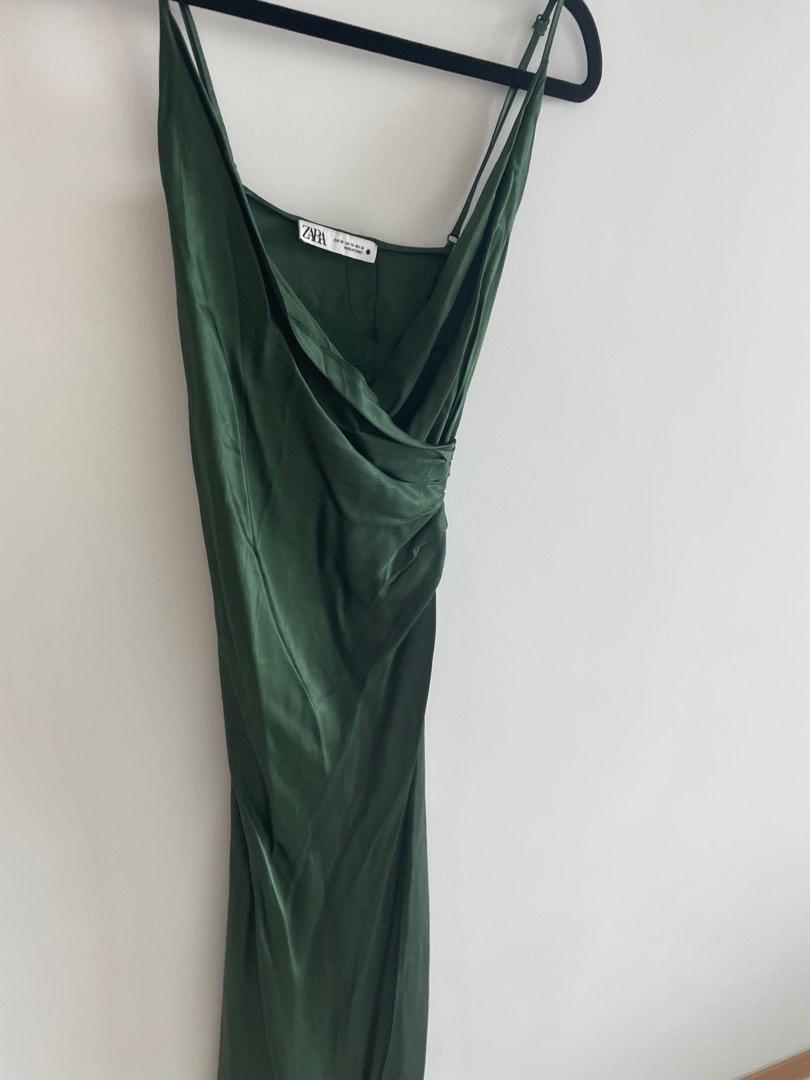 Green dress zara