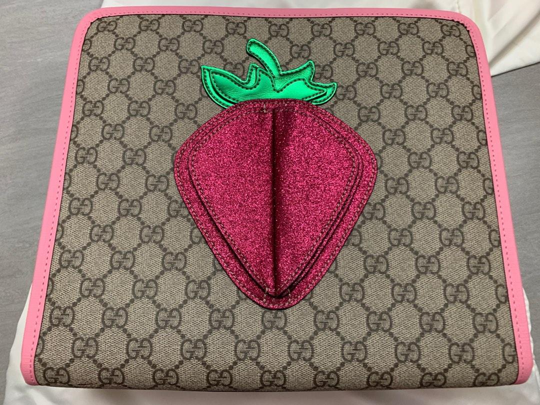 GUCCI Kids Strawberry Tote Bag Pink Limited Edition