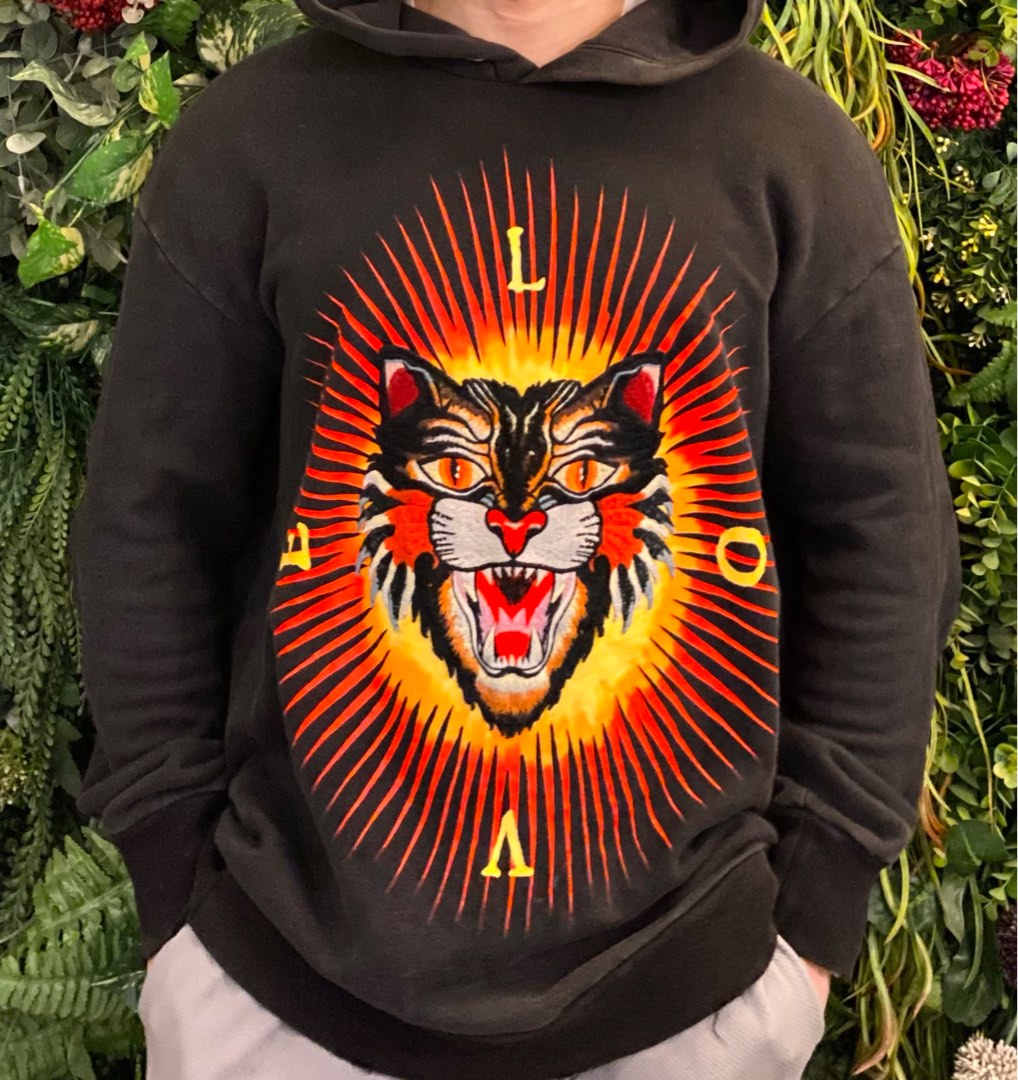 Gucci angry cat hoodie hot sale