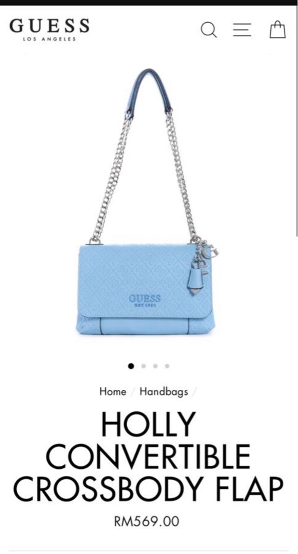 Blue guess handbag store