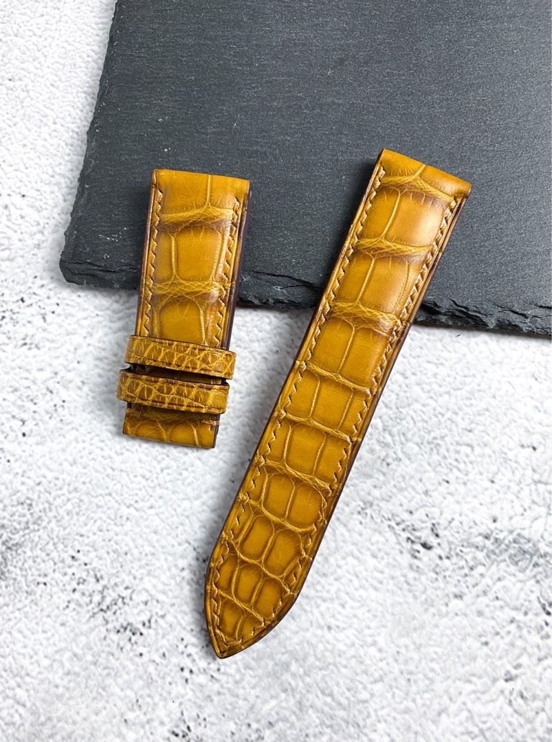 Handmade Vintage Mustard Yellow Alligator Leather Watch Strap for Panerai Luminor Ceramica GMT Luxury Watches on Carousell