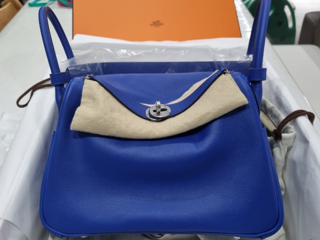 Hermes Lindy 26 🆕 Bleu Nuit, 名牌, 手袋及銀包- Carousell