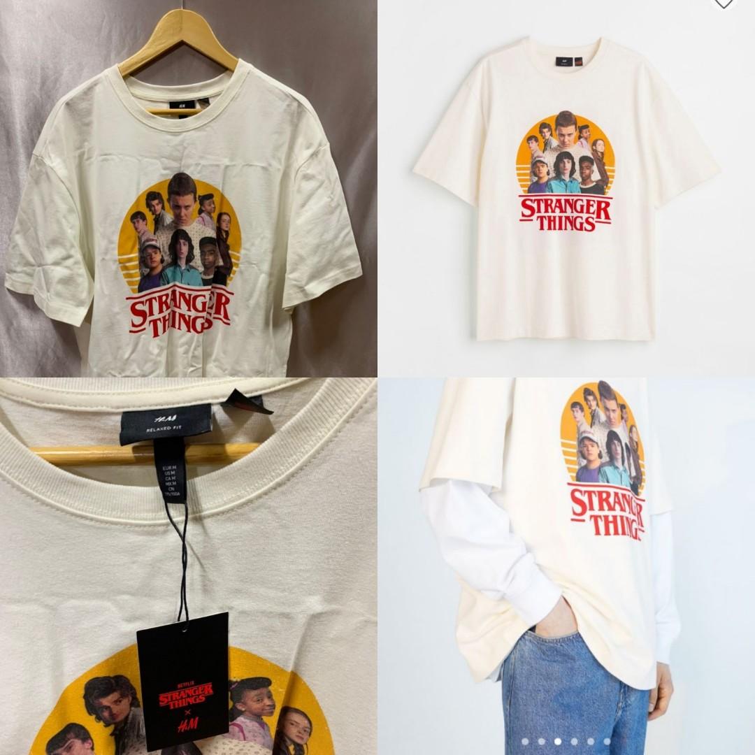 H M Stranger Things Tshirt Men s Fashion Tops Sets Tshirts