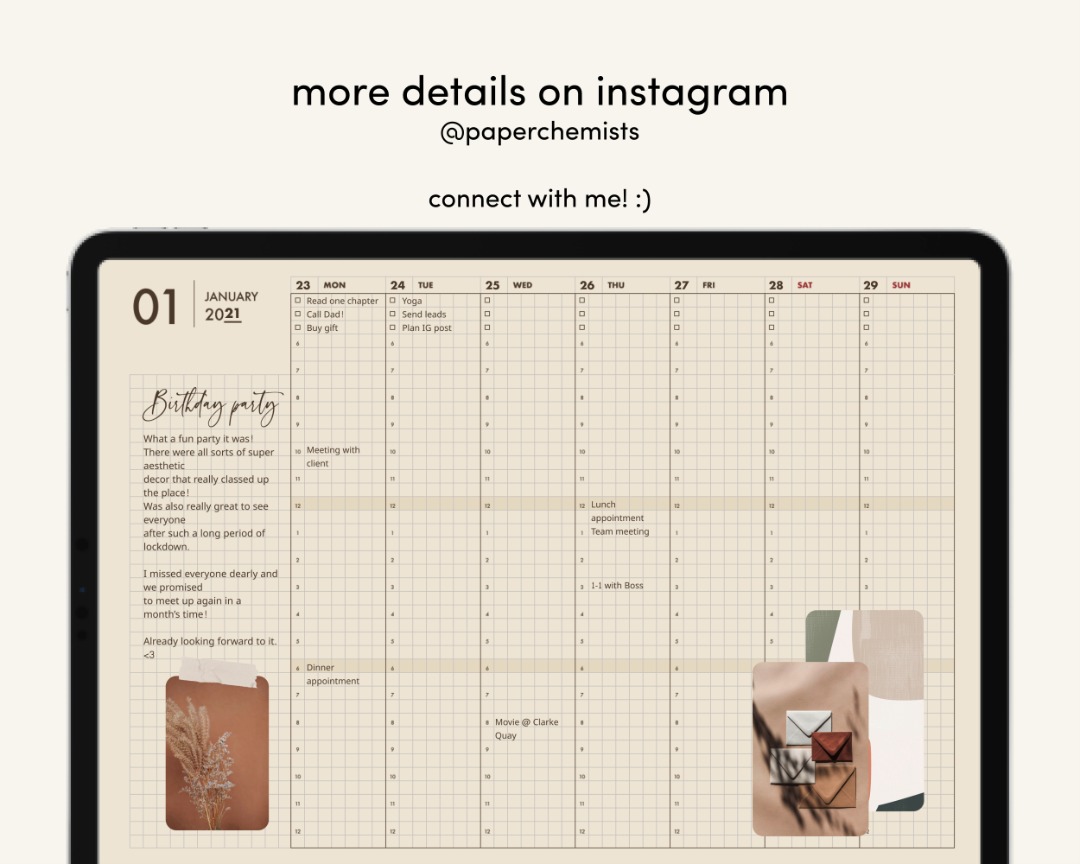 Hobonichi Digital Planner | Undated, Vertical, GoodNotes & Notability ...