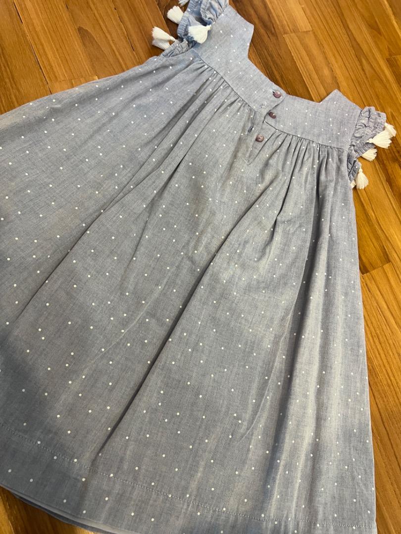 Holiday Dress Girls the little white company Blue Dress