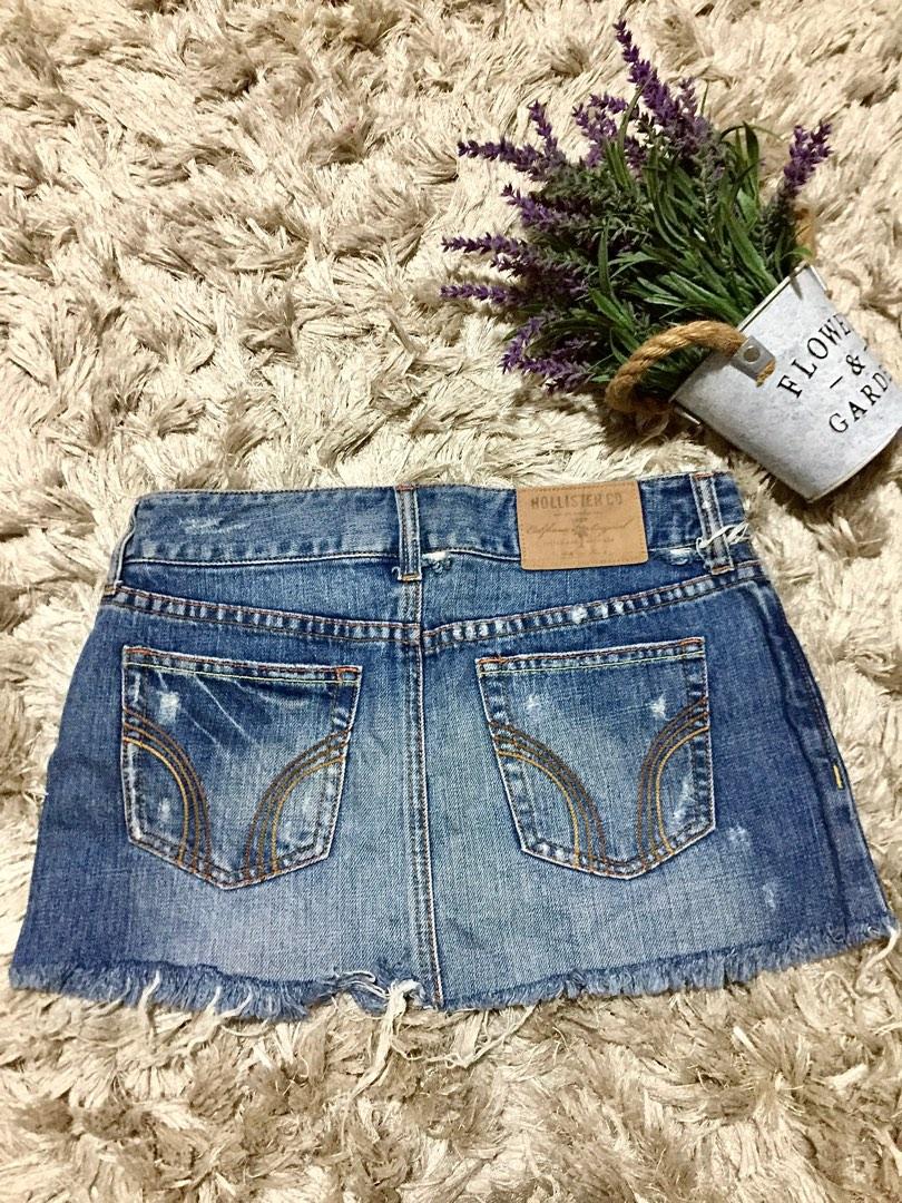 Hollister mini skirt denim Women s Fashion Bottoms Skirts on Carousell