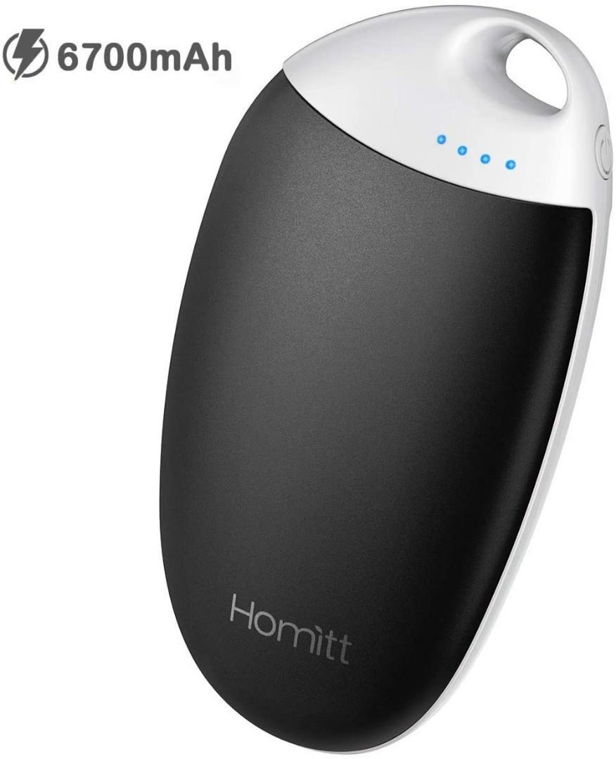 Homitt Rechargeable Hand Warmer, 6700mAh Portable Pocket Warmer, Electric Hand Warmer with 4