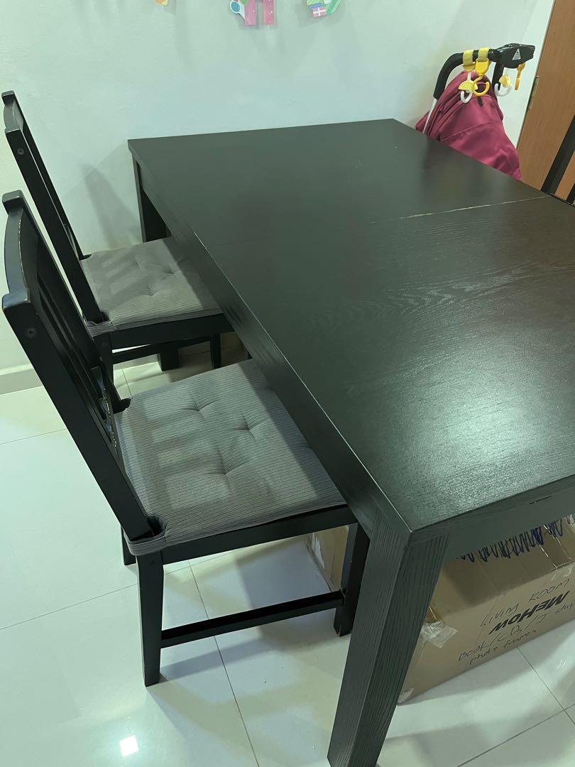Ikea extendable dining table, Furniture & Home Living, Furniture, Tables & Sets on Carousell