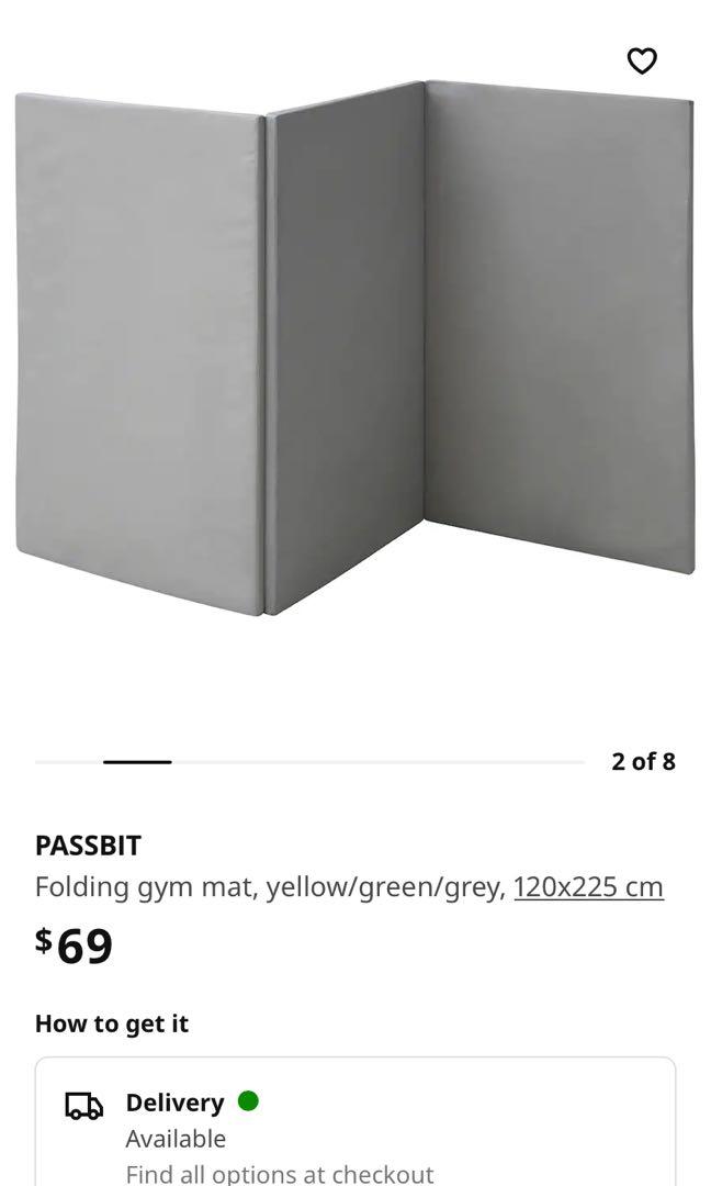 PASSBIT folding gym mat, green, 120x225 cm - IKEA