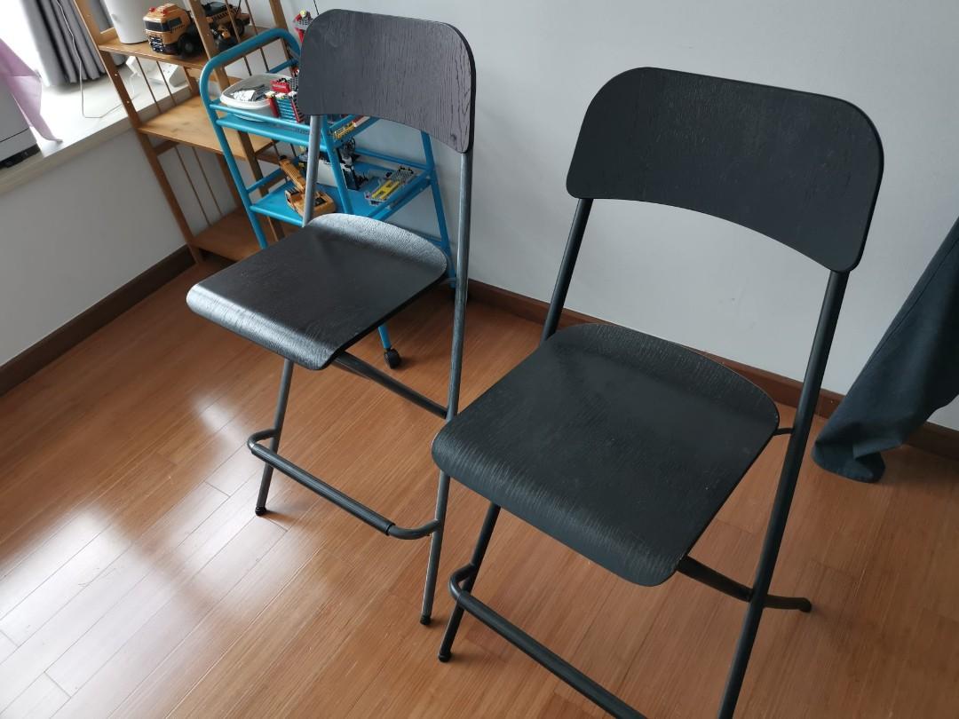 IKEA Franklin Folding Bar Stools, Furniture & Home Living, Furniture, Chairs on Carousell