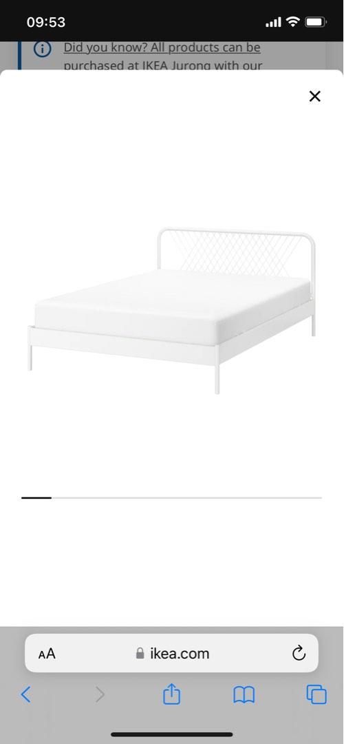 IKEA Metal Bed Frame, Furniture & Home Living, Furniture, Bed Frames